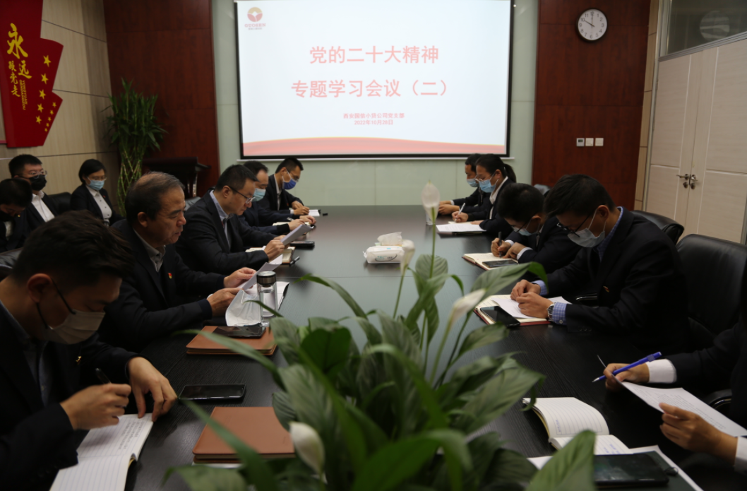 国信小贷党支部召开党的二十大精神专题学习会议(二)
