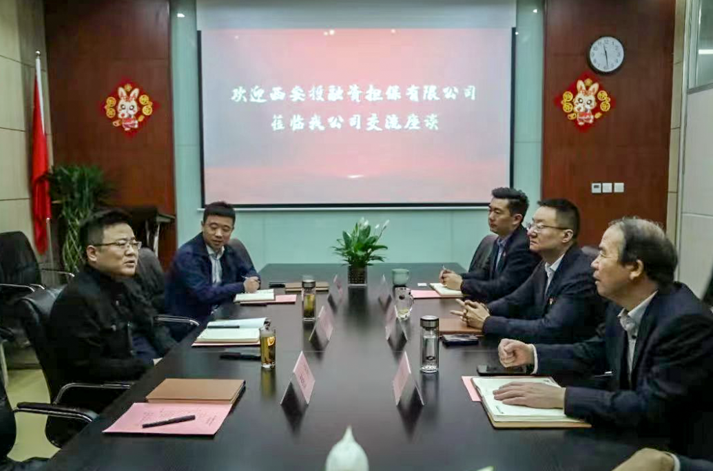 西安投融资担保有限公司一行到国信小贷座谈交流.